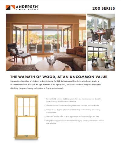 View Andersen 200 Series Product Options