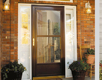 Replacement storm and screen doors