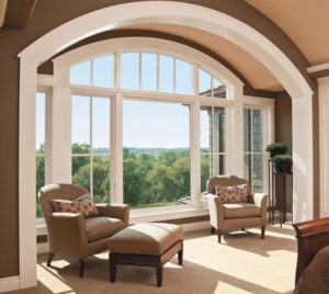 Andersen A Series windows - wood arch top