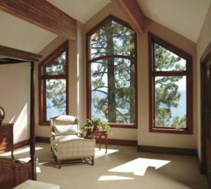 WeatherShield wood windows - polygon shaped