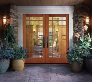Simpson wood glass front door
