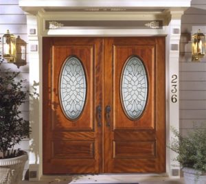 Simpson wood glass front doors