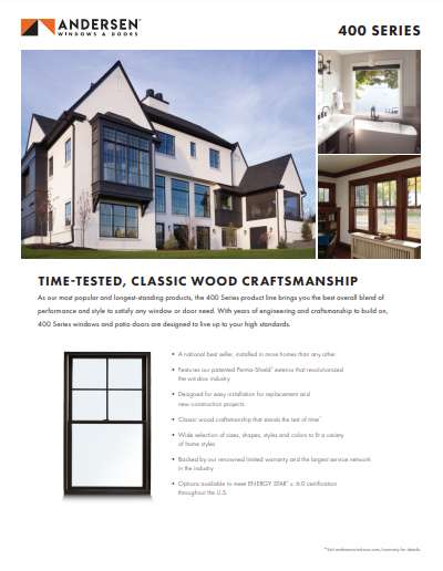 View Andersen 400 Series Product Options