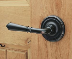EMTEK-Turino-Door-Lever-Blonde-Wood-Door-Oil-Rubbed-Bronze-Finish