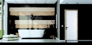 Prime stile & rail doors - contemporary bathroom