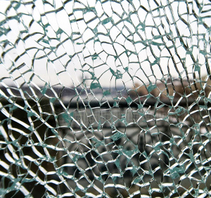 Shattered Tempered Glass Zoom In