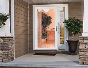 Storm door installation